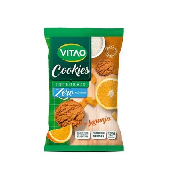 Biscoito Vitao Cookies Zero Integral Laranja 80g