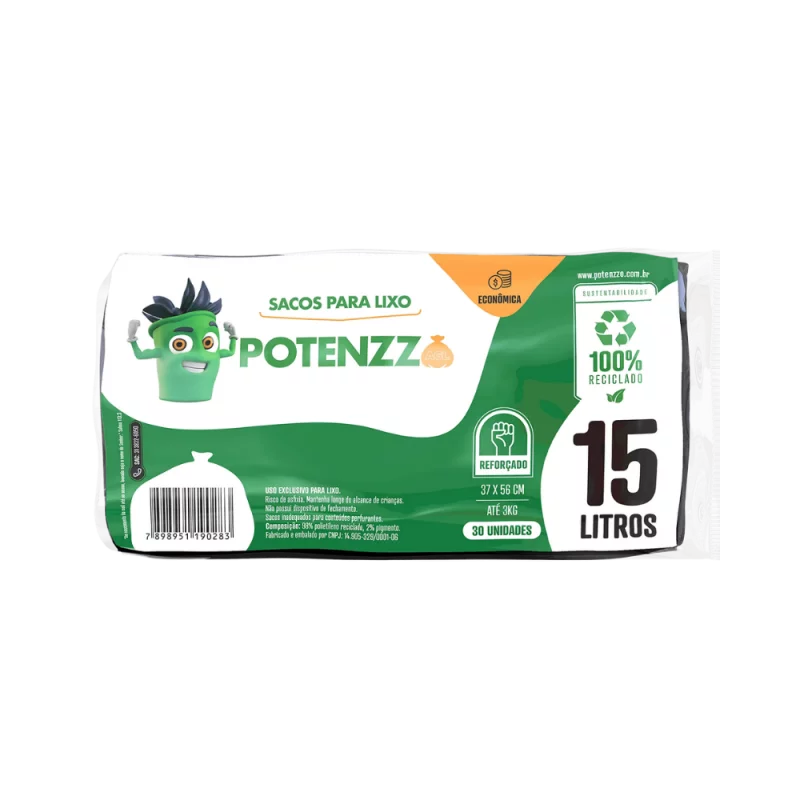 Saco Lixo Potenzzo Econ 15L