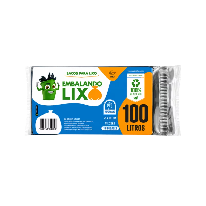 Saco Lixo Potenzzo Rolo 100L