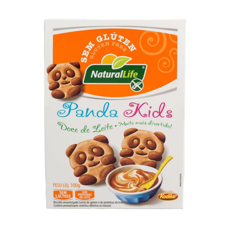 Biscoito Kodilar Naturallife Panda Kids Doce de Leite 100g