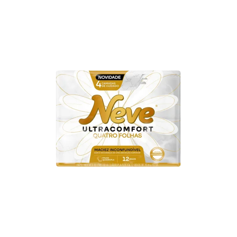 Papel Higien Neve Fl Quadr 20M Pct 12 Un Ultracomfort