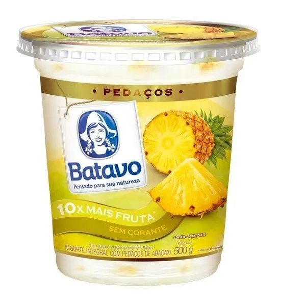 Iogurte Batavo de Frutas Pedacos Abacaxi 500g