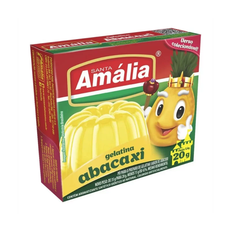 Gelatina Santa Amalia Abacaxi 20g