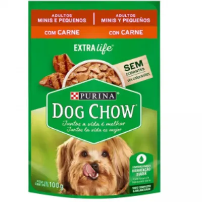 Racao Dog Chow Adulto Racas Pequenas Carne Ao Molho Sache 100g