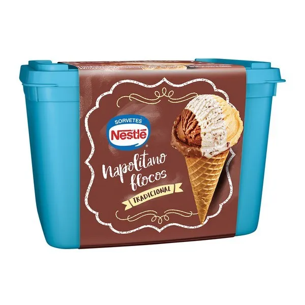 Sorvete Nestle Napolitano Flocos Tradicional1,5l