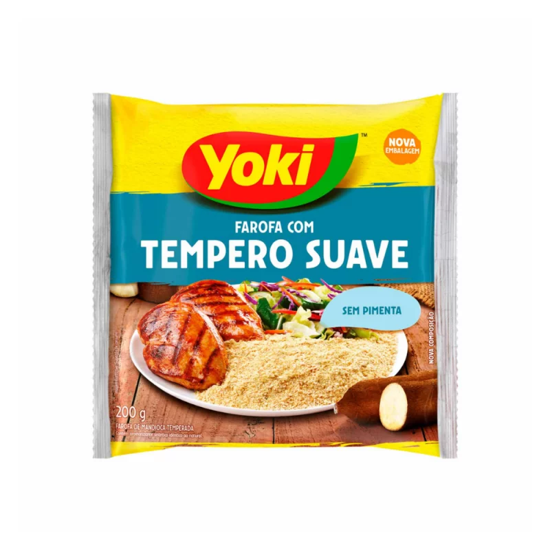Farofa de Mandioca Yoki Suave Sem Pimenta 200g