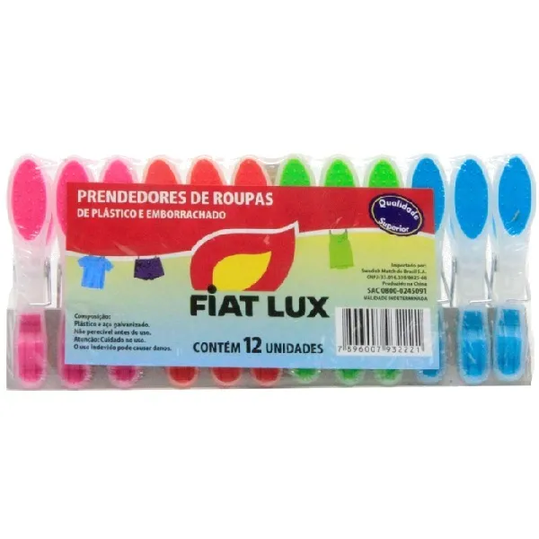 Prendedor Roupa Fiat Lux com 12 Un