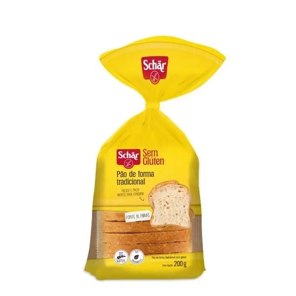 Pao de Forma Schar Tradicional Sem Gluten 200g