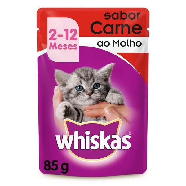 Racao Whiskas Filhote Carne Sache 85g