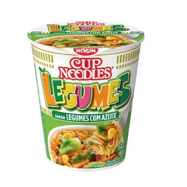 Macarrao Nissin Cup Noodles Legumes Azeite 67g