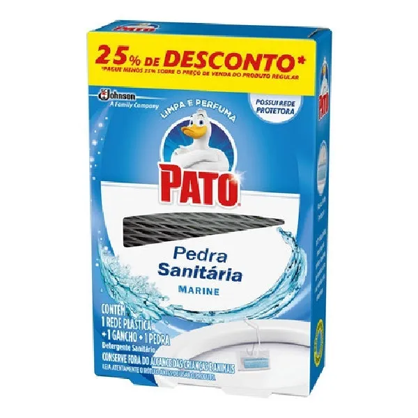 Desodorizador Sanitario Pato Pedra Marine 25g Gratis 25%