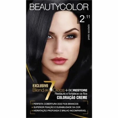 Tintura Beauty Color Preto Azul Kit Nª2.11