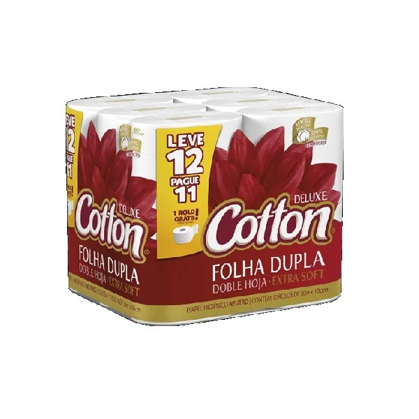 Papel Higienico Cotton Compact Deluxe 30m Leve12 Pague 11un