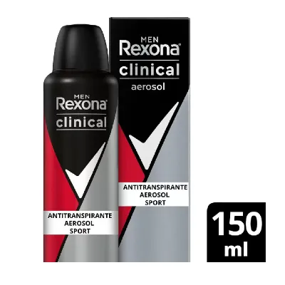 Desodorante Rexona Aerosol Clinical Men Sport 150ml