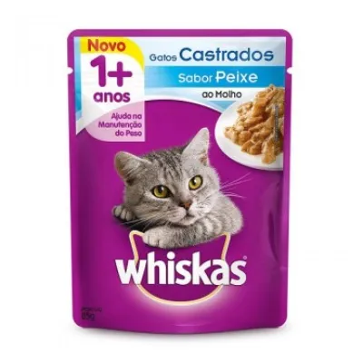 Racao Whiskas Mars Castrado Peixe Sache 85g