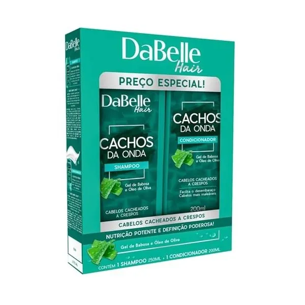 Kit Dabelle Hair Shampoo 250ml + Condicionador Cachos da Onda 200ml