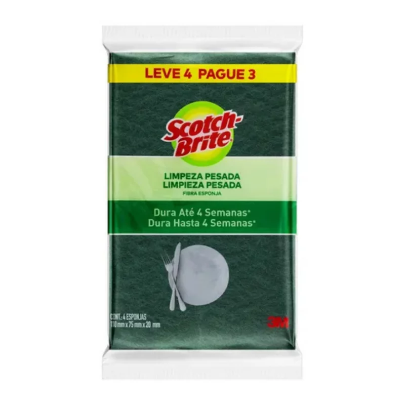 Esponja 3m Scotch Brite Multiuso com 4un