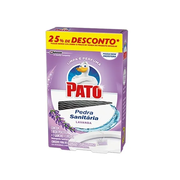 Desodorizador Sanitario Pato Pedra Lavanda 25g Gratis 25%