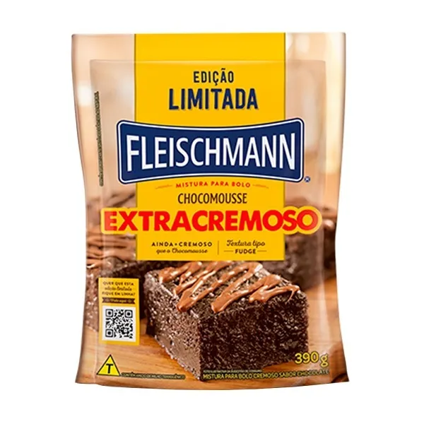 Mistura para Bolo Fleischmann Chocomousse Extra Cremoso 390g