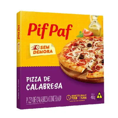 Pizza Pif Paf Calabresa 460g
