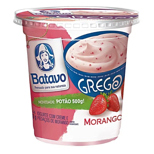 Iogurte Batavo Grego Morango 500g