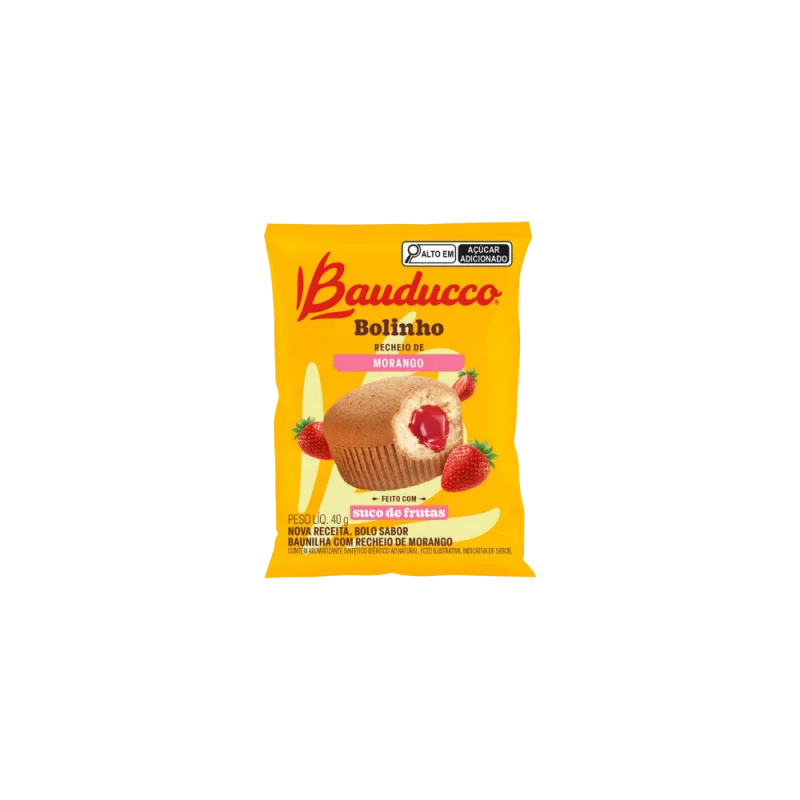 Bolinho Bauducco Gulosos Baunilha/morango 40g