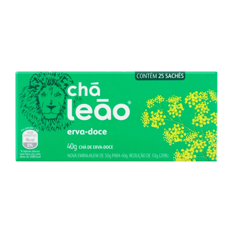 Cha Leao Fuze de Erva Doce com 25 Saq. 50g