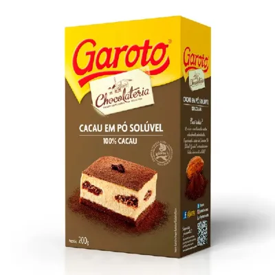 Cacau em Po Garoto Sem Acucar 200g