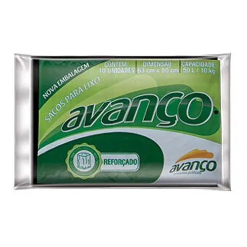 Saco Lixo Avanco 50lt com 10un