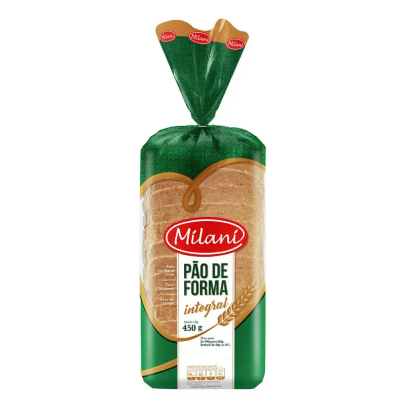 Pao de Forma Milani Integral 400g