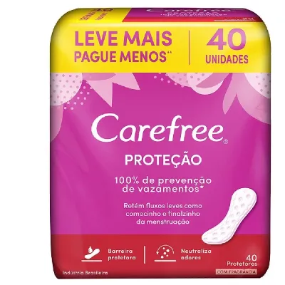 Absorvente Carefree Protetor Diario Original Contour 40un