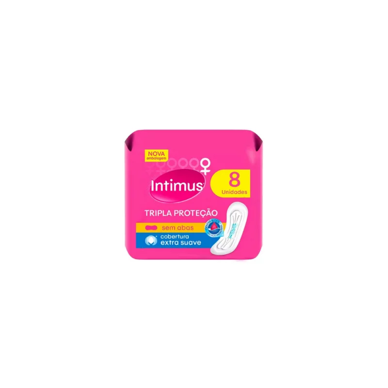  Absorvente Intimus Gel Tripla Protecao Suave Sem Abas 08 Un