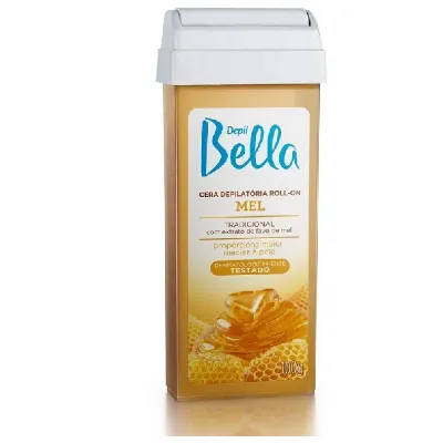 Cera Depilatoria Depil Bella Roll-on Mel Refil 100g