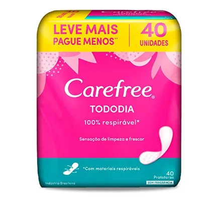 Absorvente Carefree Protetor Diario Todo Dia Sem Perfume 40un