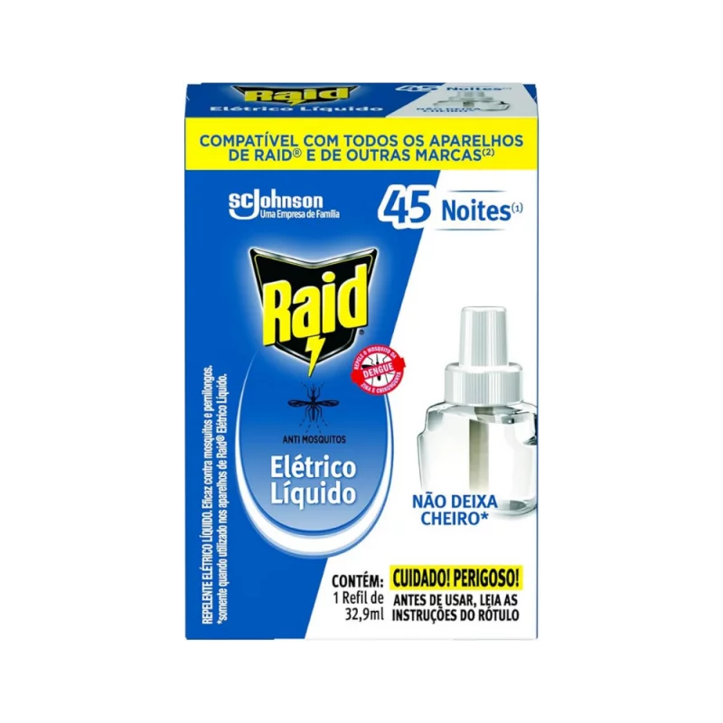 Inseticida Raid Protector 45 Noites Refil 32,9ml
