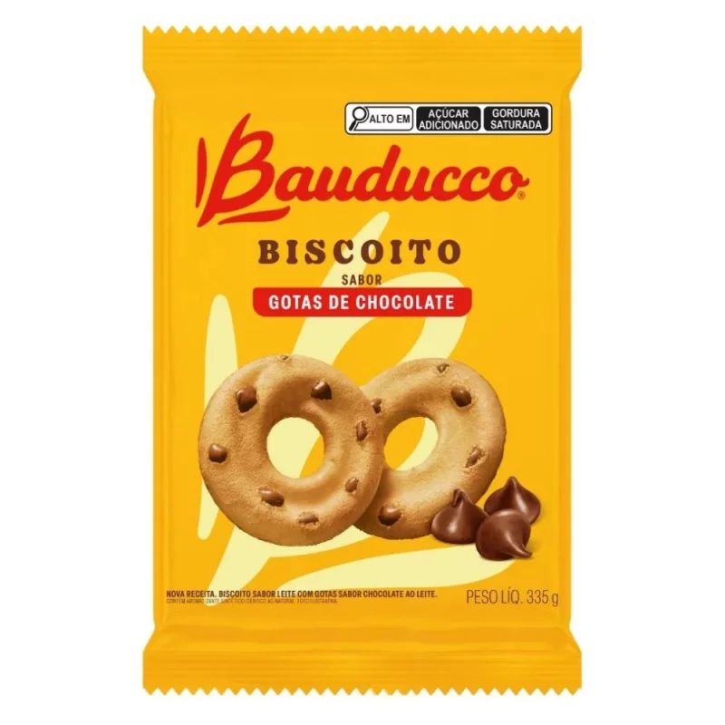 Biscoito Bauducco Amanteigado Leite com Gotas Chocolate 335g